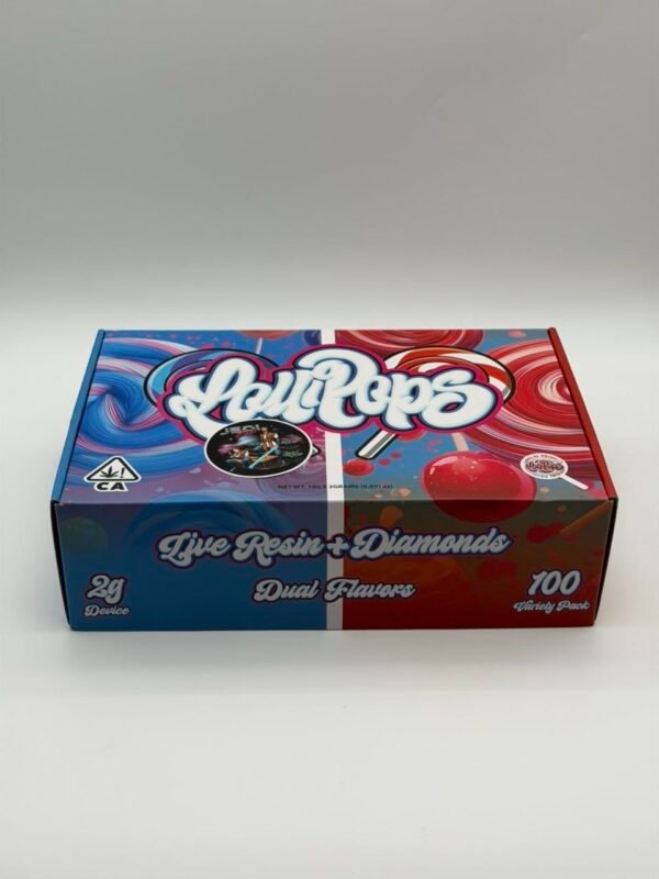 LolliPops 2G Disposable Vape Live Resin + Diamonds Dual Flavor | LED USB-C Vape