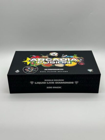 Arcadia Fusion Disposable Vape – Liquid Live Diamonds, Dual Flavor Device (100 Pack)