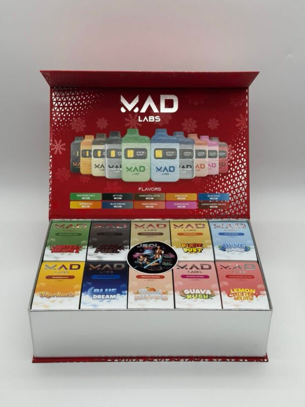 MAD Labs 2g Disposable Gold Edition 50 Pack Vapes – Premium Cannabis Vape Bulk Set