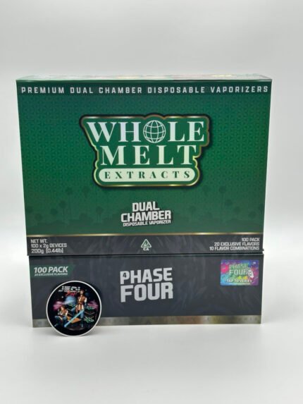 Whole Melt Extracts Dual Chamber Disposable Vaporizer – Phase Four (100 Pack, 20 Flavors)